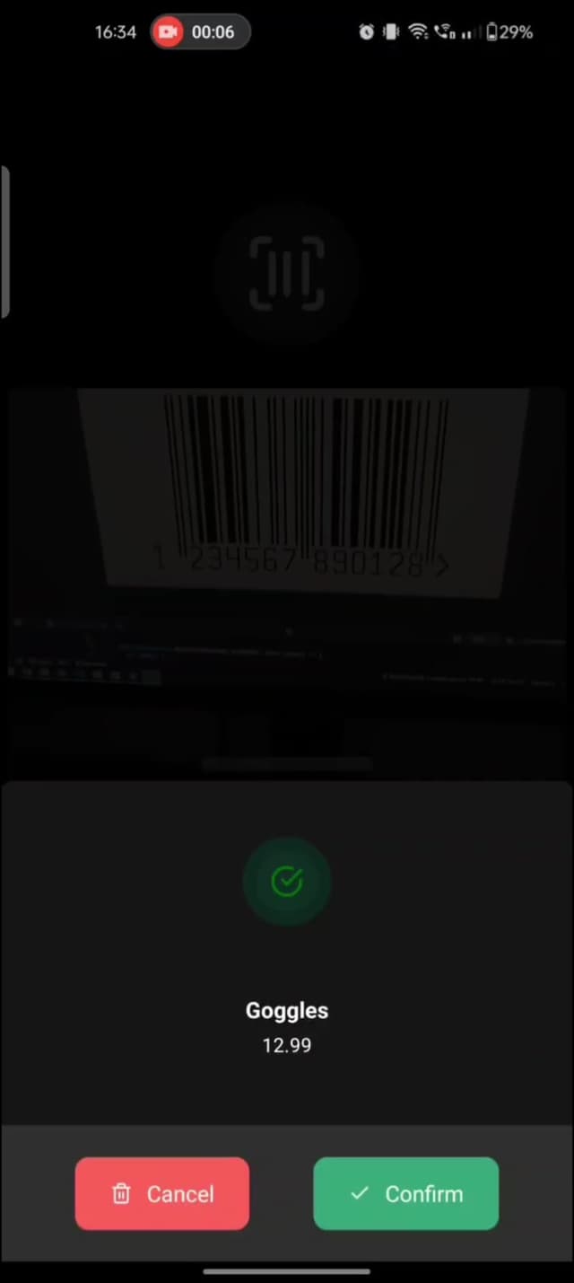 Scanner application screenshot 2